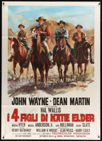 3d895 SONS OF KATIE ELDER Italian 1p R70s different art of John Wayne, Dean Martin & top cast!