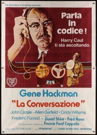 3d065 CONVERSATION Italian 2p '74 Gene Hackman is an invader of privacy, Francis Ford Coppola
