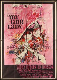 3d099 MY FAIR LADY Italian 2p R60s classic art of Audrey Hepburn & Rex Harrison by Bob Peak!