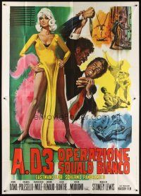 3d102 OPERATION WHITE SHARK Italian 2p '65 A.D3 operazione squalo bianco, art of sexy bad girl!