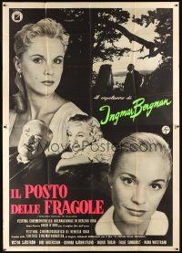 3d124 WILD STRAWBERRIES Italian 2p '59 Ingmar Bergman's Smultronstallet starring Bibi Andersson!