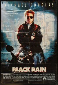 3d006 BLACK RAIN special 46x68 '89 Ridley Scott, Michael Douglas is an American cop in Japan!