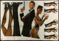 3d001 VIEW TO A KILL Dutch special 44x63 '85 art of Roger Moore as James Bond & Grace Jones!