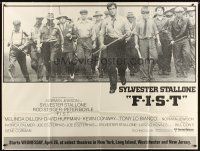 3d026 F.I.S.T. subway poster '77 great image of Sylvester Stallone & lots of angry strikers!