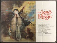 3d032 LORD OF THE RINGS subway poster '78 J.R.R. Tolkien classic, Bakshi, Tom Jung fantasy art!