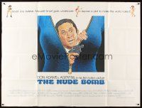 3d033 NUDE BOMB subway poster '80 art of Don Adams as Maxwell Smart peeking out from woman's shirt!