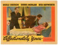 3e163 AFFECTIONATELY YOURS LC '41 Ralph Bellamy pulls Dennis Morgan from sleeping Merle Oberon!