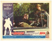 3e174 AMAZING TRANSPARENT MAN LC #1 '59 Edgar Ulmer, cop stops Marguerite Chapman in convertible!