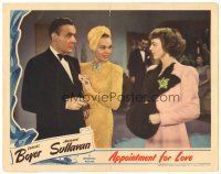 3e181 APPOINTMENT FOR LOVE LC '41 close up of Charles Boyer with Rita Johnson & Margaret Sullavan!
