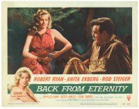 3e186 BACK FROM ETERNITY LC #7 '56 great close up of that sexy Anita Ekberg & Robert Ryan!