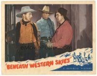 3e205 BENEATH WESTERN SKIES LC '44 Robert Livingston & Smiley Burnette put Kenne Duncan in jail!