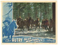 3e227 BLUE MONTANA SKIES LC '39 policemen with horses catch two bad guys in the forest!