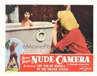 3e248 BUNNY YEAGER'S NUDE CAMERA LC '64 Barry Mahon, close up of nude girl photographed in bath!