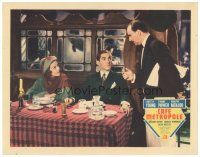 3e254 CAFE METROPOLE LC '37 waiter takes Loretta Young & Tyrone Power's order at dinner!