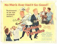 3e037 CAPTAIN'S PARADISE TC '53 great art & photos of Alec Guinness trying to juggle two wives!