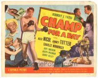 3e039 CHAMP FOR A DAY TC '53 full-length image of boxer Alex Nicol, sexy Audrey Totter!