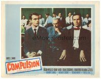 3e293 COMPULSION LC #6 '59 Dean Stockwell & Bradford Dillman try to commit the perfect murder!