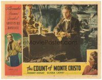 3e299 COUNT OF MONTE CRISTO LC #8 R48 close up of Robert Donat as Edmond Dantes finding treasure!