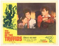 3e338 DAY OF THE TRIFFIDS LC #4 '62 classic English sci-fi, Keel, Maurey & young girl in truck!