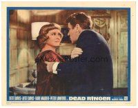 3e339 DEAD RINGER LC #2 '64 close up of Peter Lawford grabbing creepy Bette Davis!