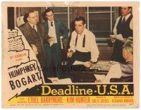 3e341 DEADLINE-U.S.A. LC #5 '52 newspaper editor Humphrey Bogart, best journalism movie ever!