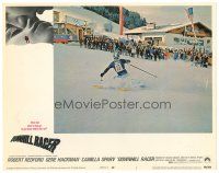 3e375 DOWNHILL RACER LC #1 '69 huge crowd watches Robert Redford skiing in Olympic race!