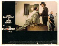 3e388 ENFORCER LC #3 '76 close up of Clint Eastwood as Dirty Harry dragging bad guy onto desk!