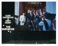 3e390 ENFORCER int'l LC #7 '76 Clint Eastwood as Dirty Harry watches reporters at interview!