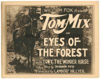 3e049 EYES OF THE FOREST TC '23 great image of cowboy Tom Mix riding on Tony the Wonder Horse!