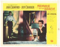 3e400 FEMALE ON THE BEACH LC #7 '55 Jeff Chandler walks in on Joan Crawford talking on the phone!