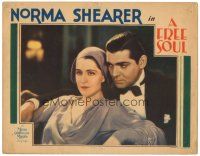 3e018 FREE SOUL LC '31 romantic close up of young Clark Gable behind Norma Shearer!