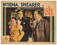 3e020 FREE SOUL LC '31 young Clark Gable between pretty Norma Shearer & angry Leslie Howard!