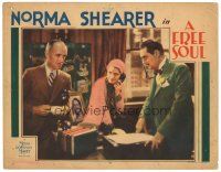 3e024 FREE SOUL LC '31 Norma Shearer between James Gleason & her father Lionel Barrymore!