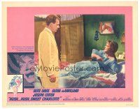 3e505 HUSH...HUSH, SWEET CHARLOTTE LC #2 '65 Joseph Cotten looks at creepy Bette Davis on bed!