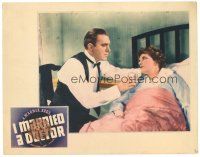 3e509 I MARRIED A DOCTOR LC '36 Pat O'Brien in tuxedo offers water to pretty Josephine Hutchinson!