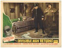 3e523 INVISIBLE MAN RETURNS LC #4 R48 Nan Grey sleeps as cop stares at room in astonishment!