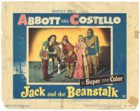 3e527 JACK & THE BEANSTALK LC #7 '52 Abbott & Costello with cow, their first picture in color!