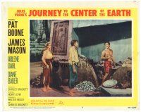 3e537 JOURNEY TO THE CENTER OF THE EARTH LC #3 '59 James Mason between Pat Boone & Arlene Dahl!
