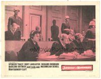 3e539 JUDGMENT AT NUREMBERG LC #5 '61 Burt Lancaster sits w/ bowed head behind defender Schell!