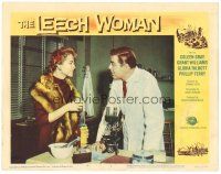 3e559 LEECH WOMAN LC #7 '60 Coleen Gray in laboratory about to take a stiff drink w/ Phillip Terry!