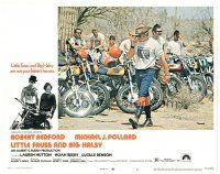 3e565 LITTLE FAUSS & BIG HALSY LC #6 '70 great image of Robert Redford walking by motocycles!