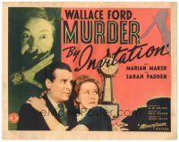 3e078 MURDER BY INVITATION TC '41 Wallace Ford & Marian Marsh, murder mystery comedy!