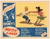 3e638 MUSIC LAND LC #8 '55 Walt Disney, great cartoon image of 1940s teens dancing!