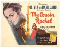 3e080 MY COUSIN RACHEL TC '53 from Daphne du Maurier's novel, Olivia de Havilland, Richard Burton