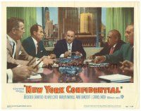 3e654 NEW YORK CONFIDENTIAL LC #6 '55 Broderick Crawford at meeting with executives!