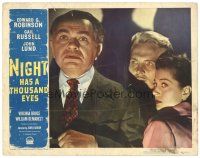 3e658 NIGHT HAS A THOUSAND EYES LC #5 '48 Edward G. Robinson is a true clairvoyant posing as fake!