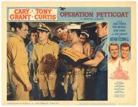 3e681 OPERATION PETTICOAT LC #1 R64 Tony Curtis & sailors look at Cary Grant in submarine!