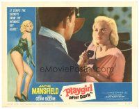3e710 PLAYGIRL AFTER DARK LC #2 '62 close up of man grabbing phone from sexy Jayne Mansfield!