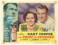 3e720 PRIDE OF THE YANKEES LC #7 R49 close up of Wright & Gary Cooper as Lou Gehrig in uniform!