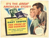 3e095 PRIDE OF THE YANKEES TC R49 Gary Cooper as baseball player Lou Gehrig, Teresa Wright!